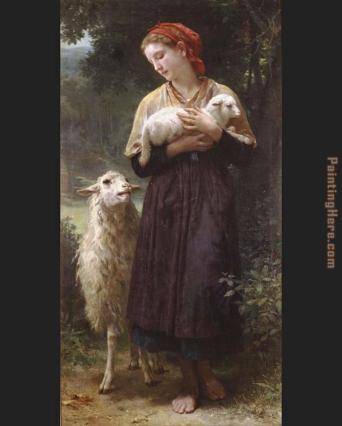 William Bouguereau The Newborn Lamb